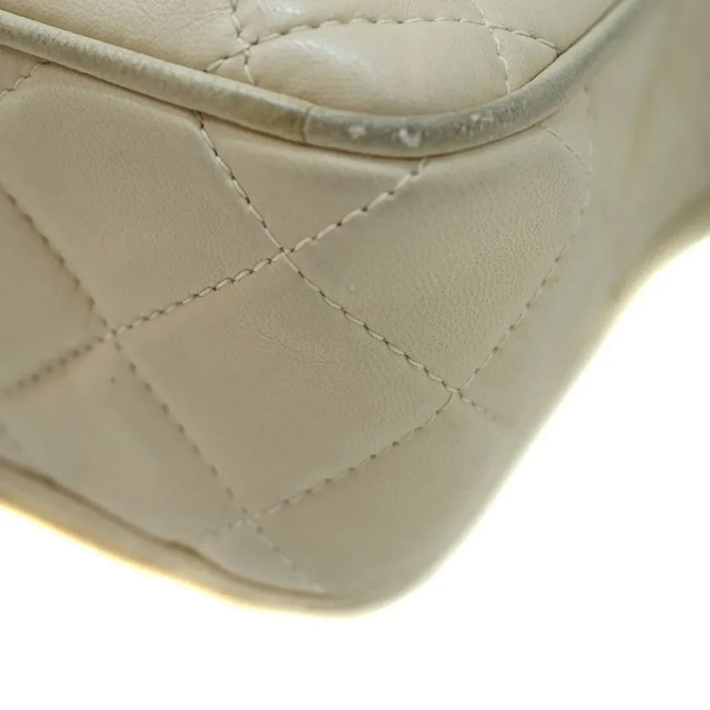 Chanel Beige Bag Chain Gold Metal Fittings